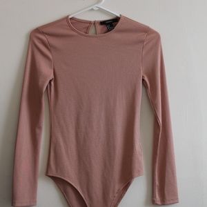 Nude long-sleeved body suit